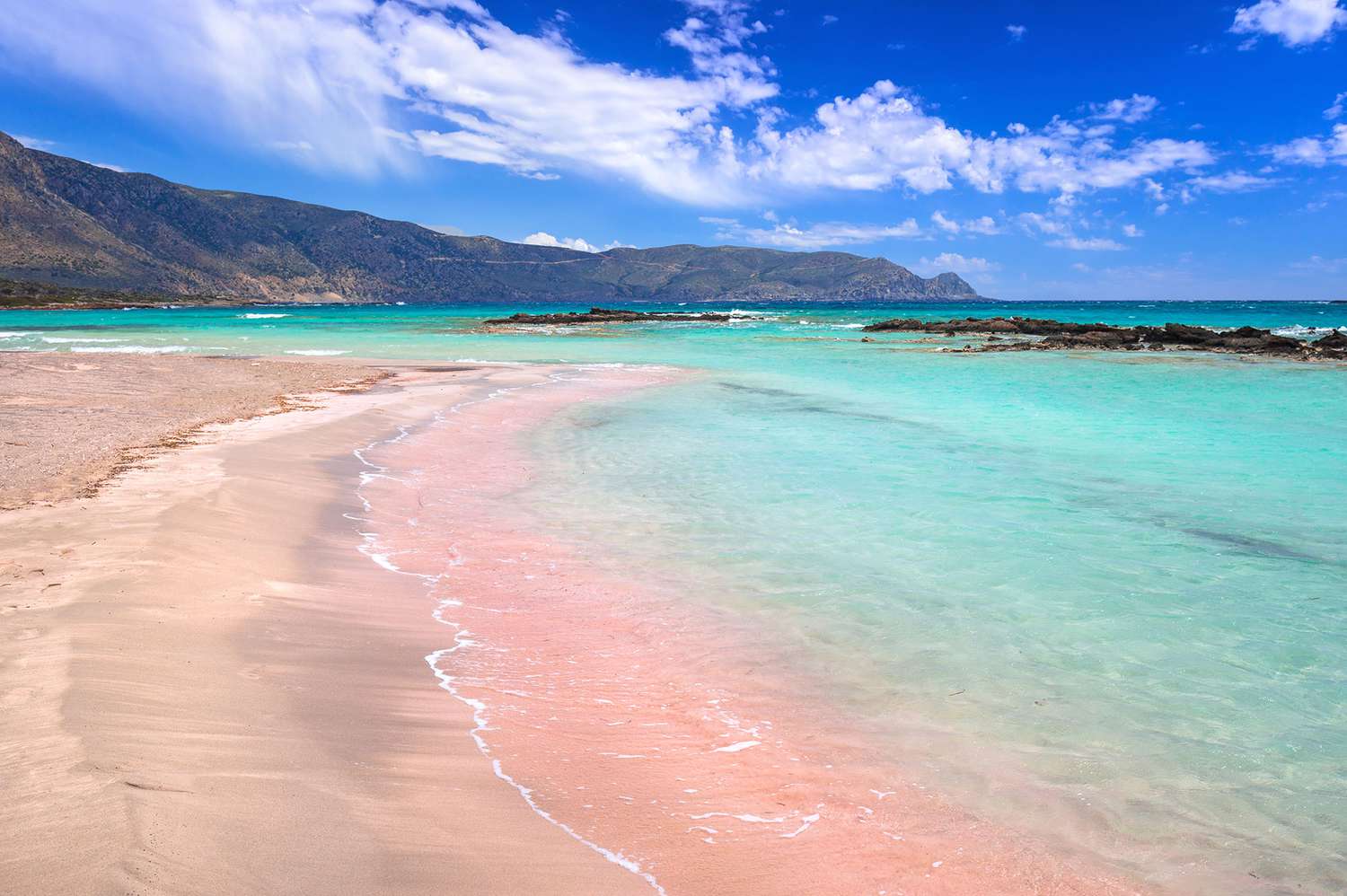 Den lyserøde strand på Kreta - Elafonissi